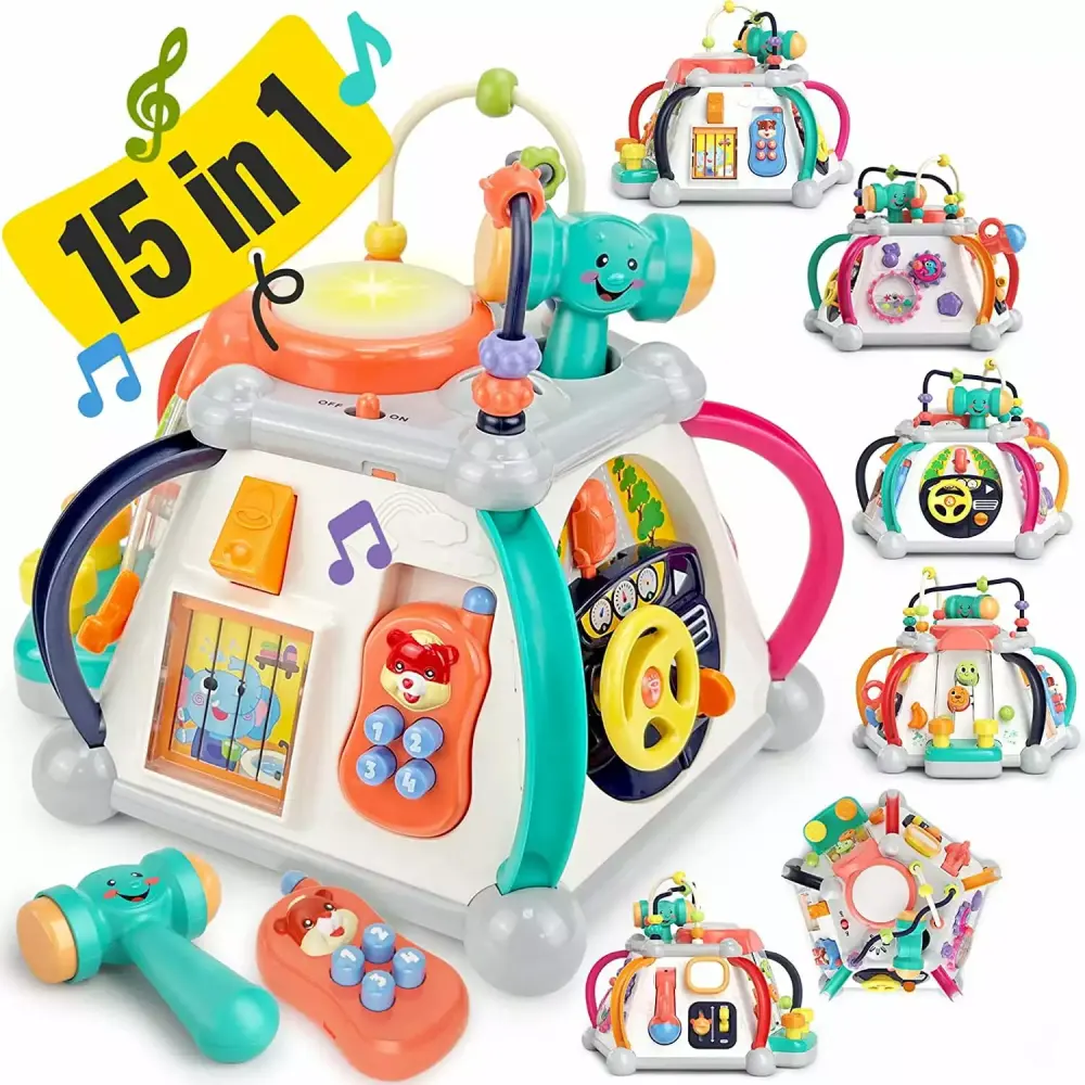 15--1 Musical Activity Cube Educational Toy Babies Toddlers Lights and Sounds Joyabit