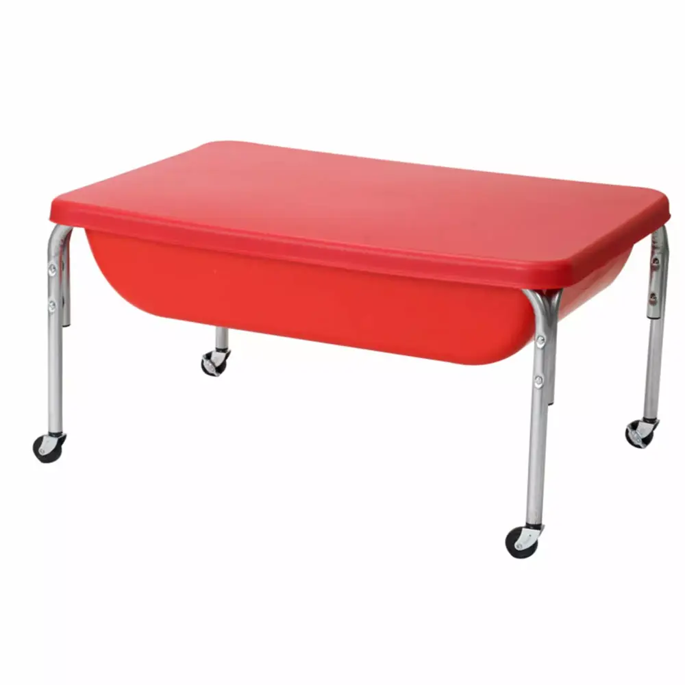 Childrens Factory Large Sensory Indoor Outdoor Table and Lid Set Red Children's Factory