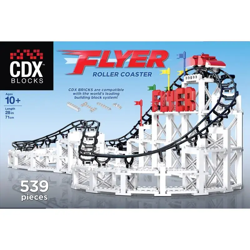 Coaster Dynamix Brick Amusement Park Ride Kit 539 Piece Building Set