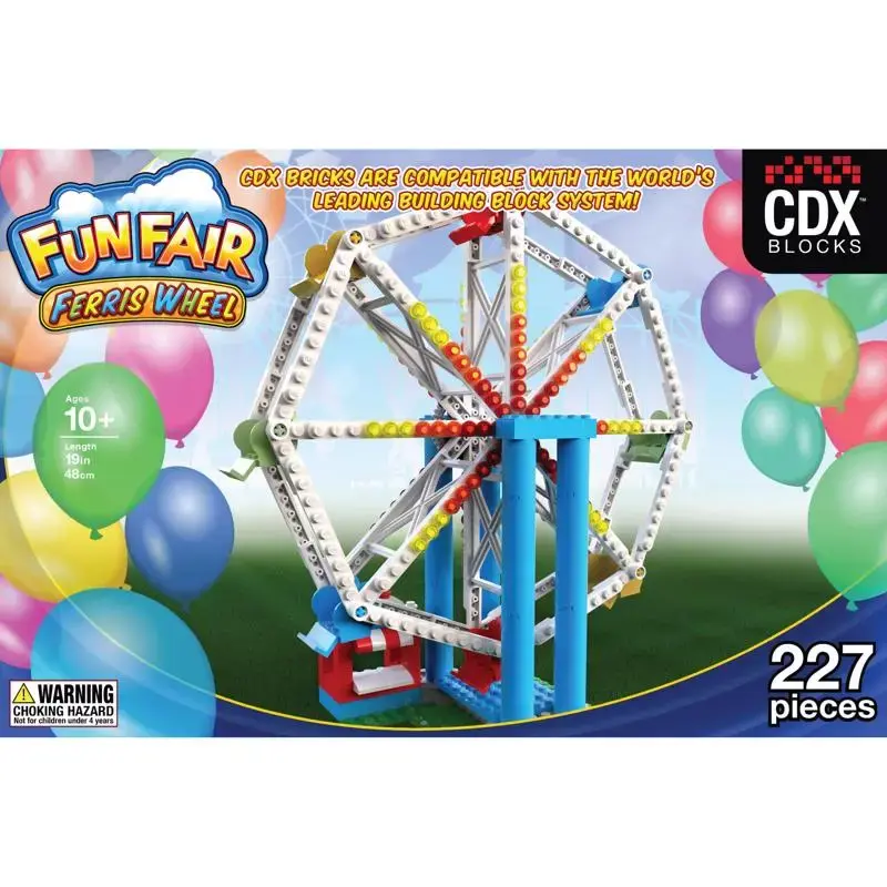 Coaster Dynamix Brick Amusement Park Ride Kit 227 Piece Building Set