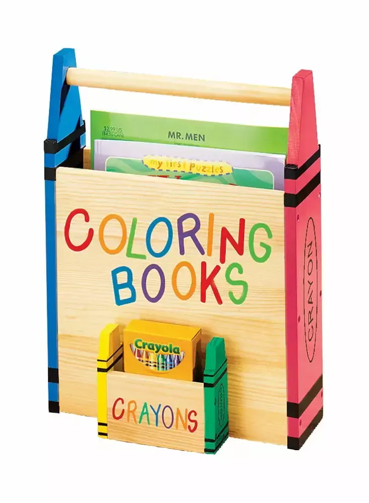 Coloring Book Caddy Coloring Book Arranger Crayon Storage Book Carrier Tote Fox Valley Traders
