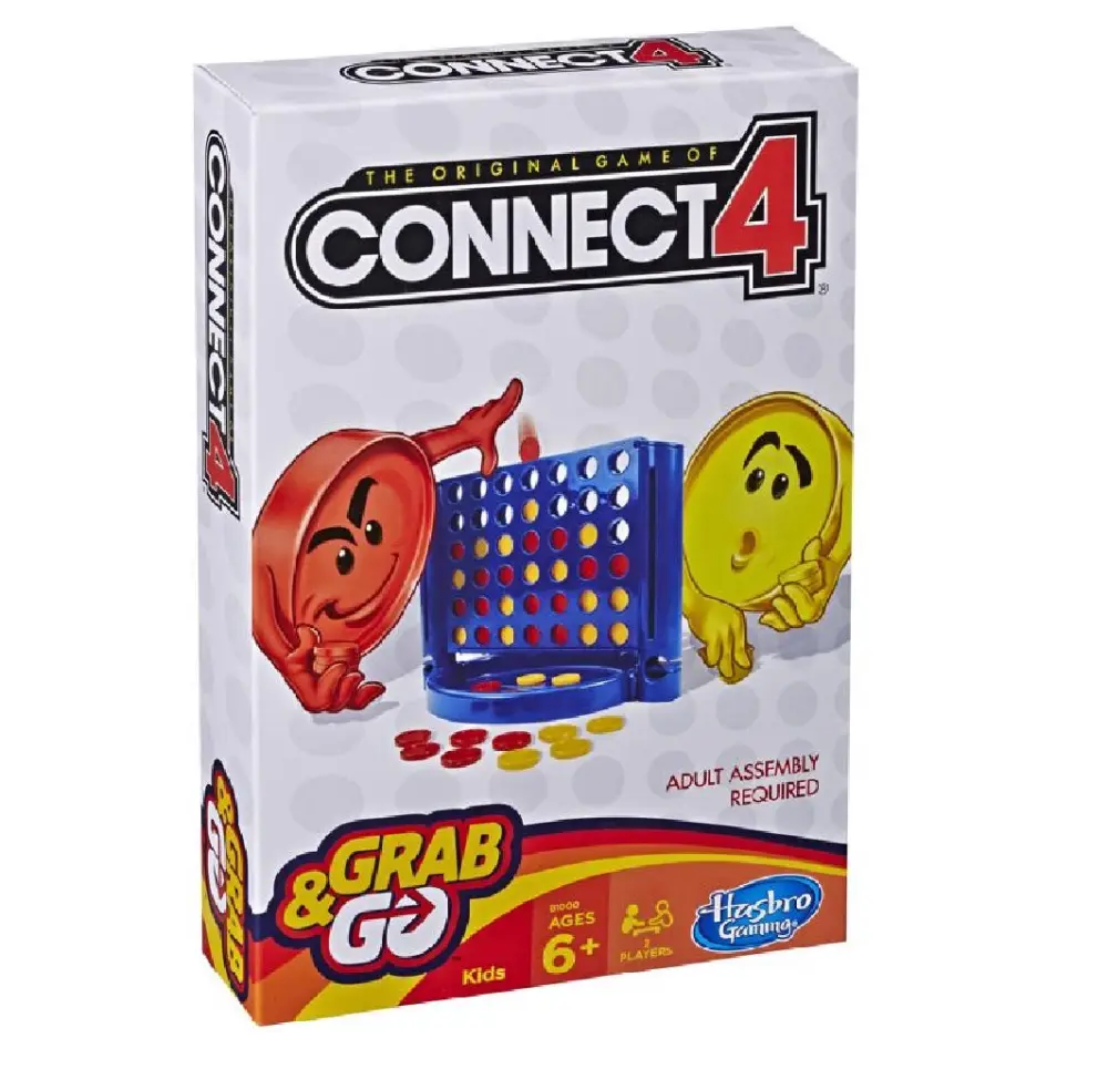 Hasbro HSBB1000 Grab & Go Connect 4 Game Multicolored Portable Strategy Game