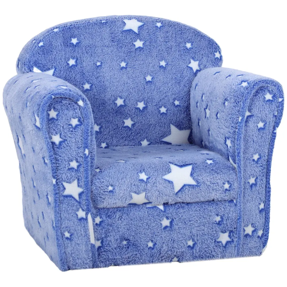 Qaba Kids Sofa Chair - Toddler Sofa Glow Dark Star Design aosom business