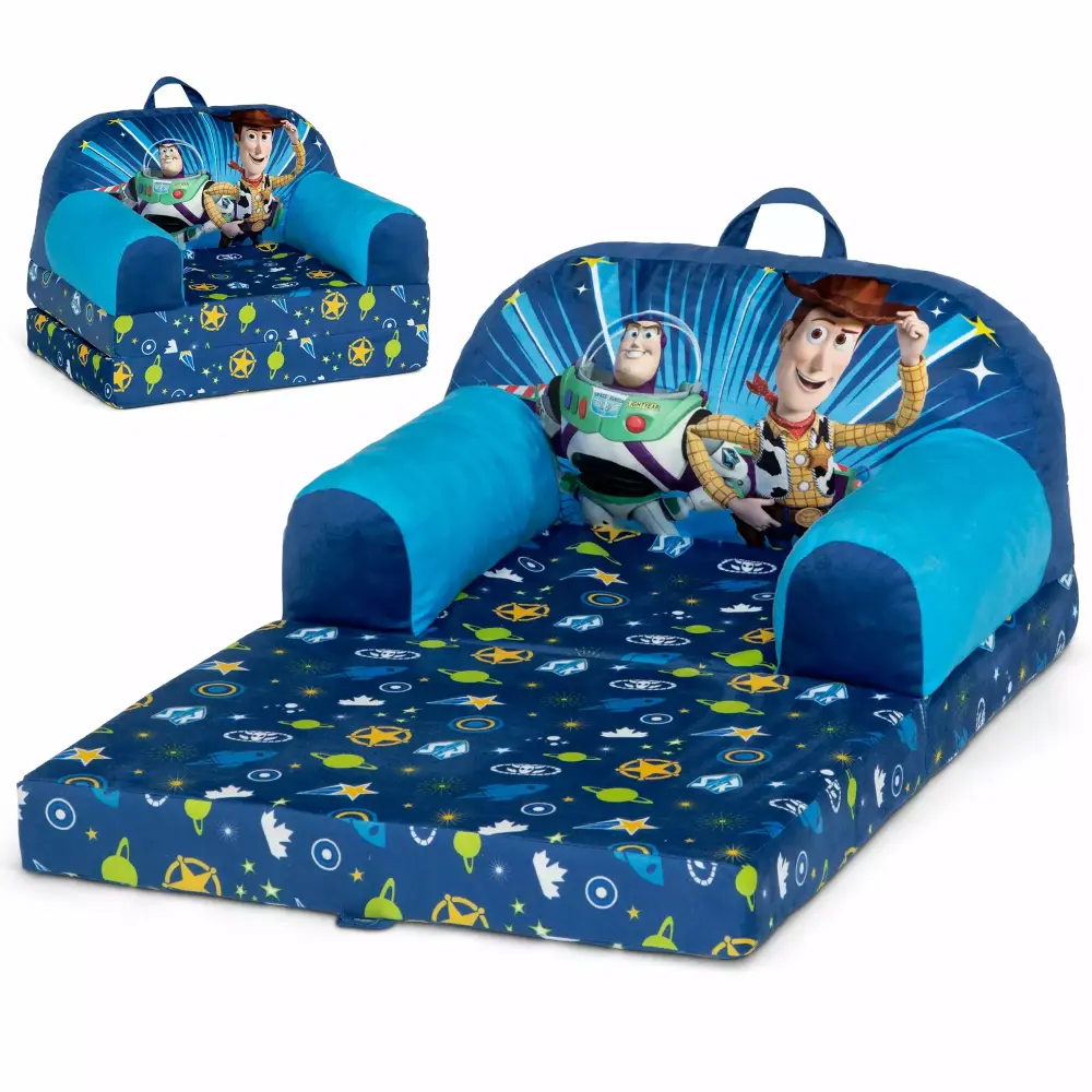 Toy Story Cozee Buddy Flip-Out Chair Delta Children Blue Disney