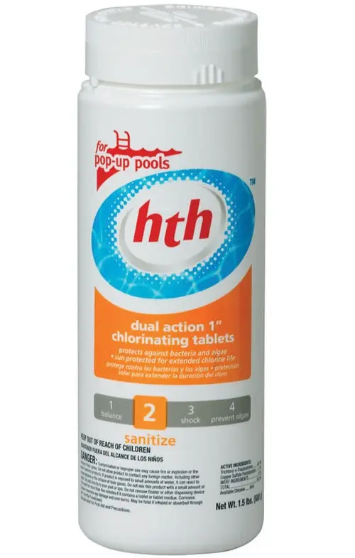 Hth 42001 Dual Action Chlorinating Tablets 1.5 Lbs Swimming Pools