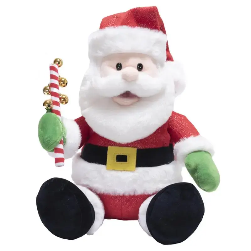 Cuddle Barn Animated Jingling Santa Plush Toy Sound Multicolored