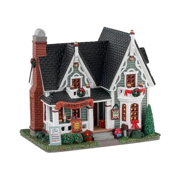 Lemax 35040 Christmas House Warming Porcelain Village Building