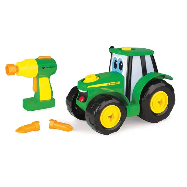 John Deere 46655 Build--Johnny Tractor Toy Set 16 Pieces Kids Construction Toy