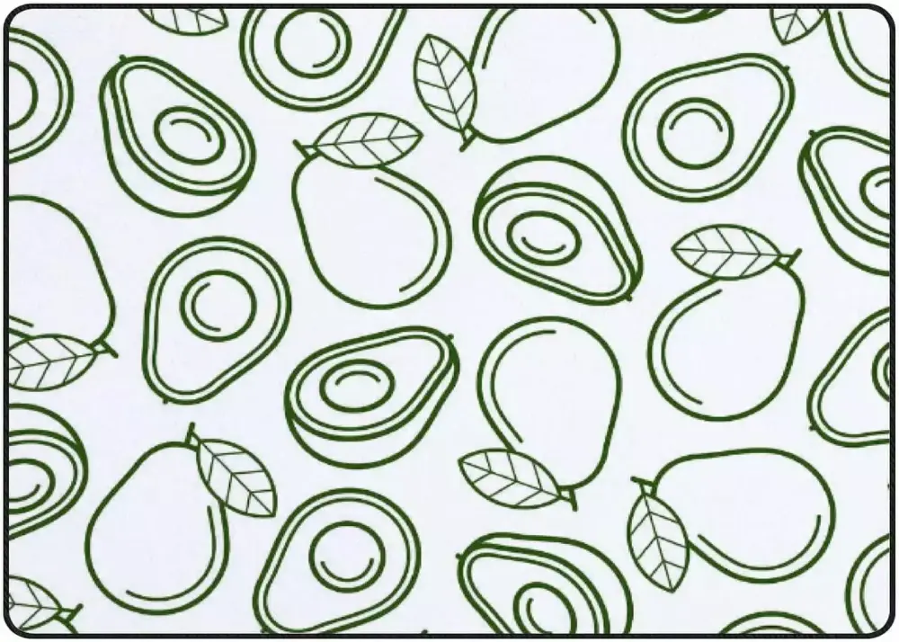 Avocado Seamless Crawling Indoor Carpet Play Mat 60x48in Living Room Bedroom Nursery Floor Mat FREEAM