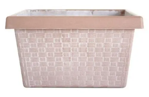 Consolidated 11051202204 Square Wicker Decorative Planter 12 Inch Indoor Outdoor