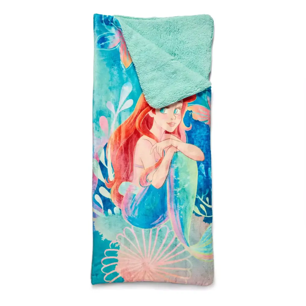 Little Mermaid Dream Big Disney Slumberbag - 27 x 56 Inches - Kids Sleeping Bag Ariel Design