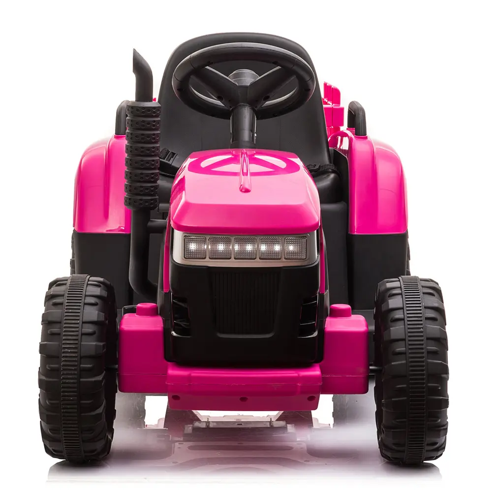 12V Kids Ride On Tractor Trailer Battery Powered Electric Car w2181
