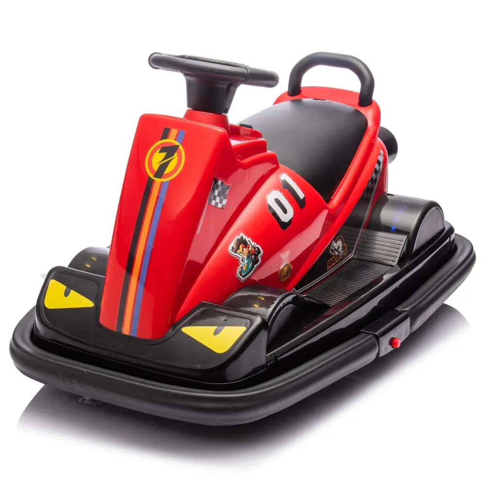 12V Kids Ride On Motor Bumper Car, Integrating System, Rotate 360 Degree Kids Toy Car coolmore toy