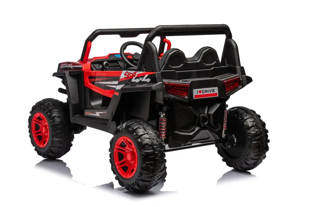 12V7A 30W Four Wheel Drive Leather Seat One Button Start Forward Reverse Kids Ride On Car kidscar