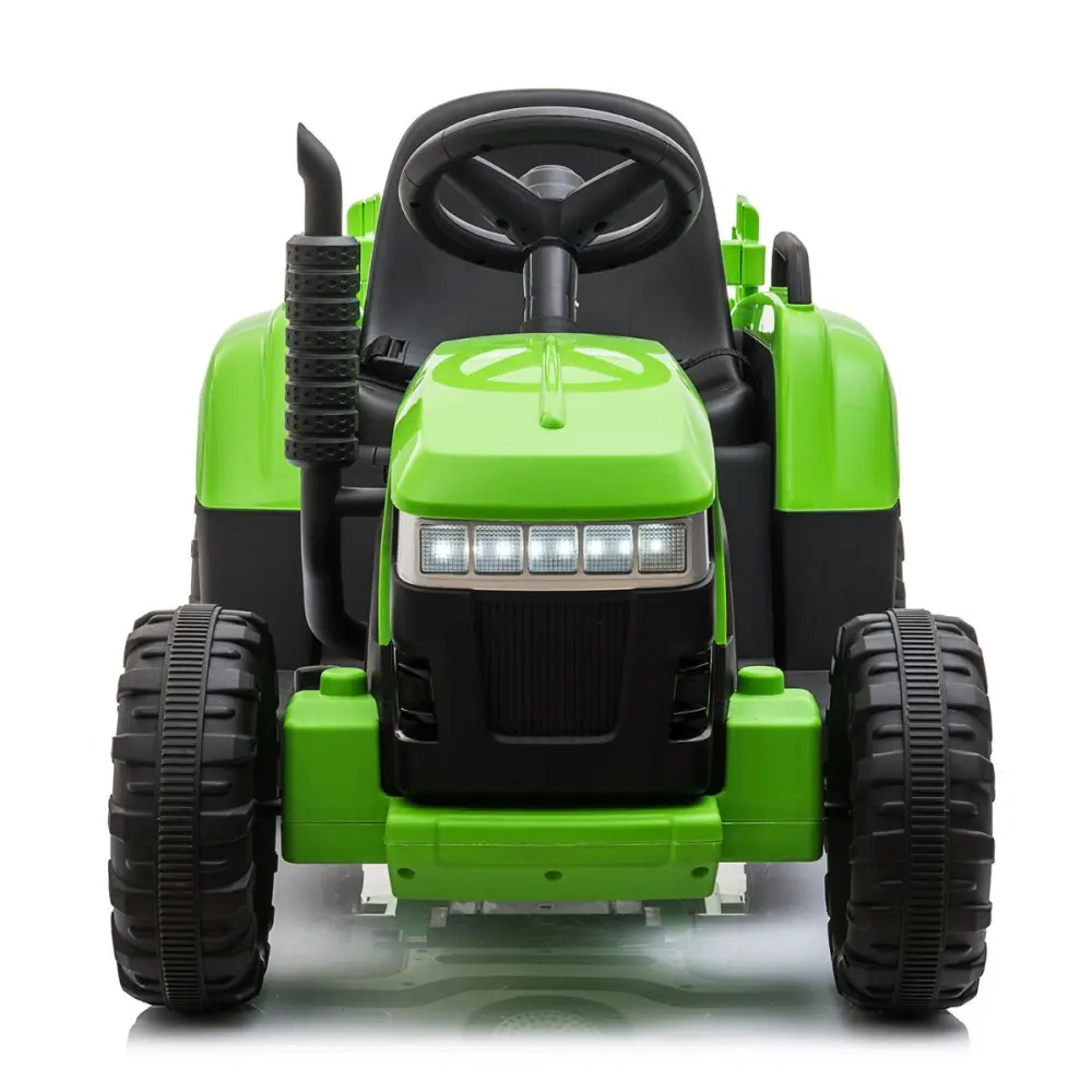 12V Kids Ride On Tractor Trailer Battery Powered Electric Car Toy w2181