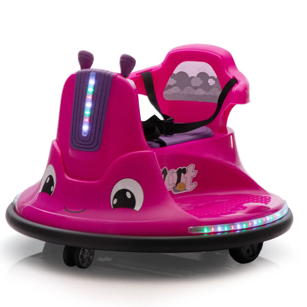 12V Snail Shaped Kids Electric Bumper Car Remote Control Ride On Toy w2181