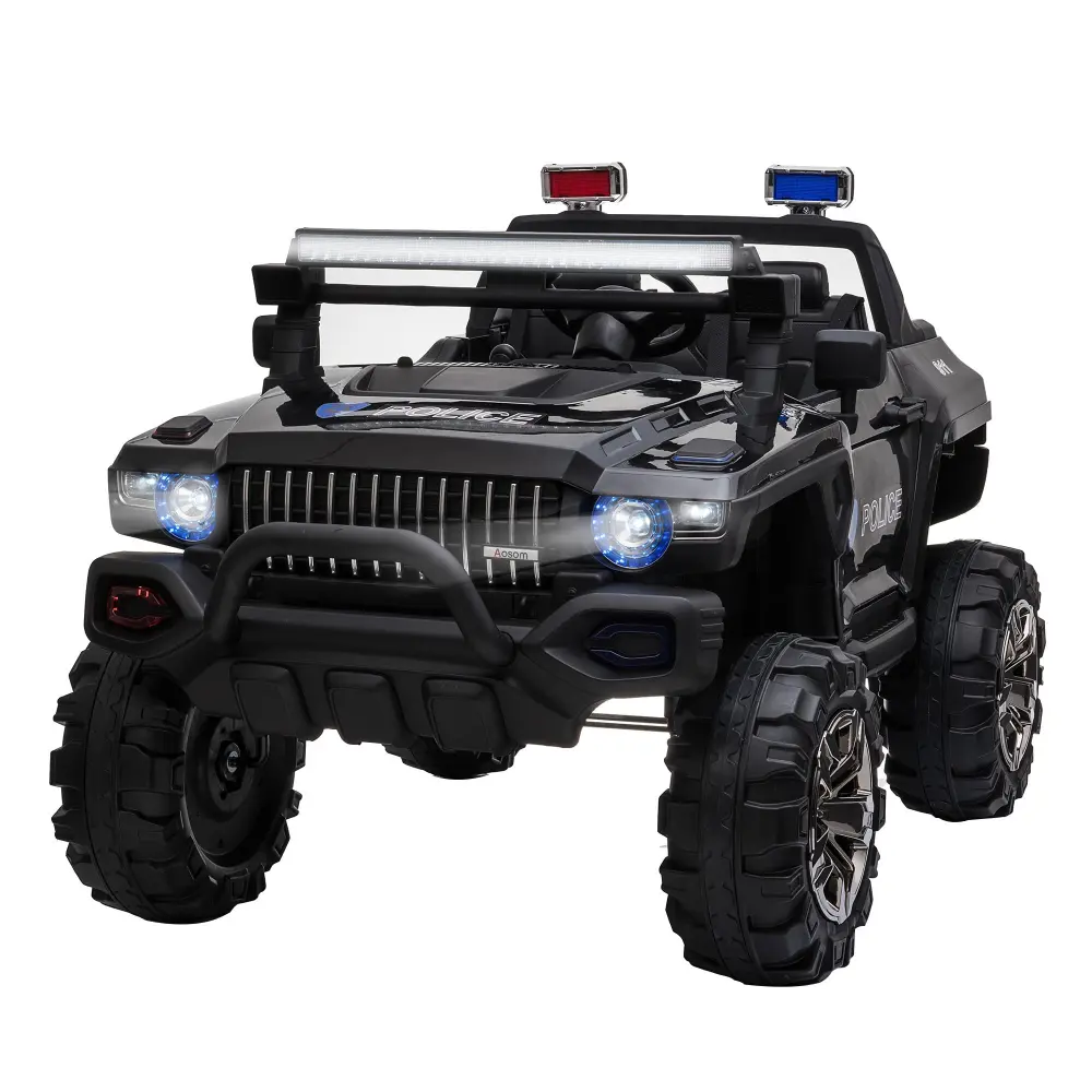 Aosom Big Size 53L 2 Seater 12V Police Car Ride On Truck Remote Control aosom business