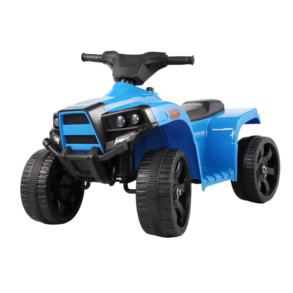 Kids Electric ATV Quad Ride On Car Toy Blue Polypropylene Battery Powered w2181