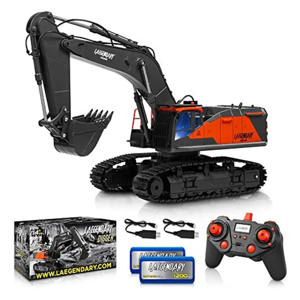 LAEGENDARY Digger 1:14 Scale RC Excavator Remote Control Construction Vehicle Toy Kids Adults