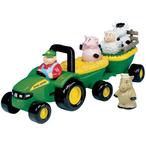 John Deere 34908A Animal Sounds Hay Ride Toy Set Kids