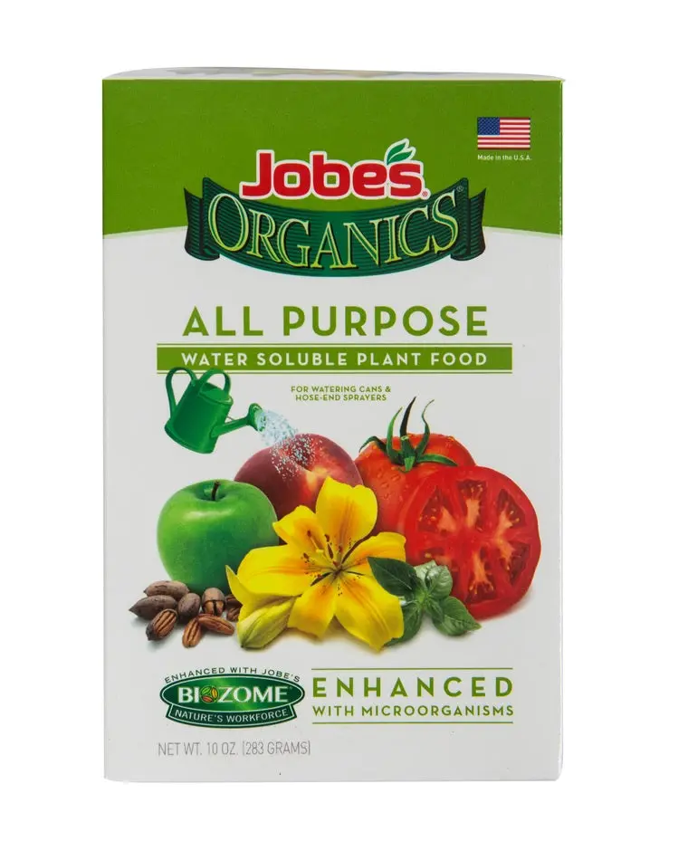 Easy Gardener 08251 Jobe's Organics All Purpose Water Soluble Plant Food 10 Oz Healthy Plants