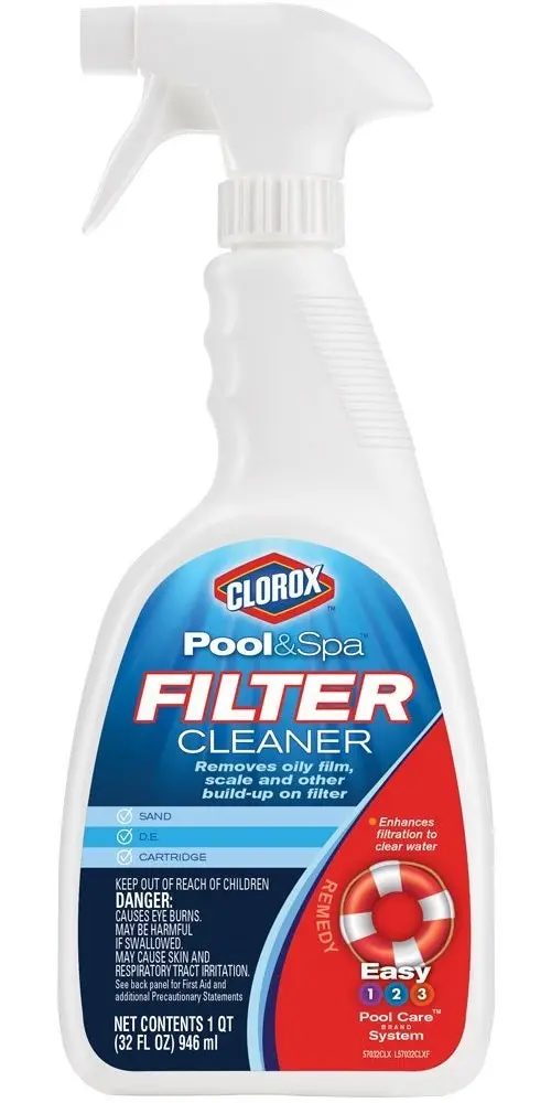 Clorox 57032CLX Pool & Spa Filter Cleaner 1 Quart Maintenance