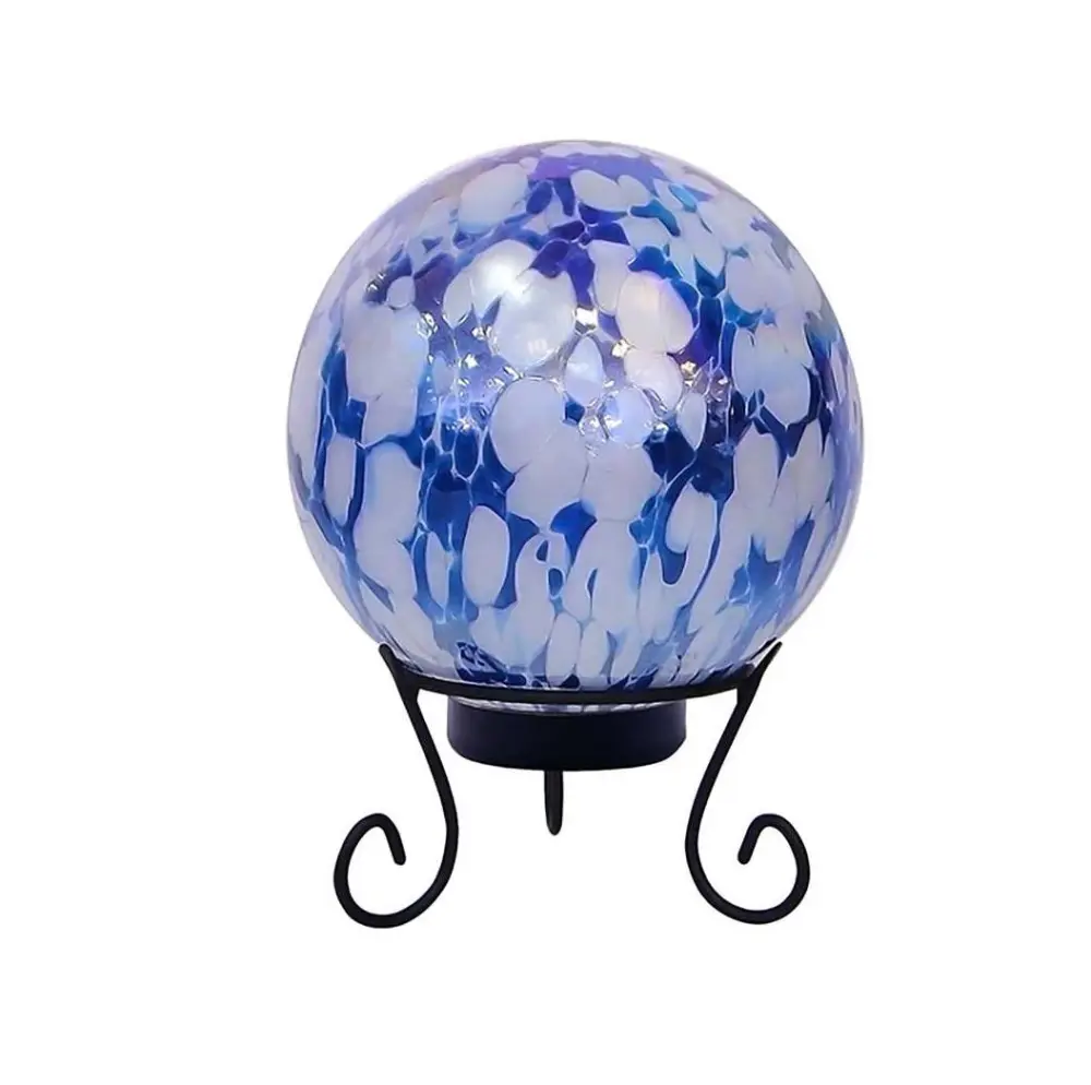 Alpine HGY308A-TM Gazing Ball Blue 8 inch Garden Decoration