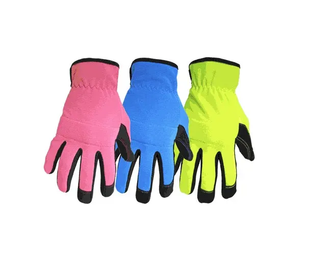 Boss 420L Kids Mechanic Style Work Gloves Assorted Color Fun Protective Gear