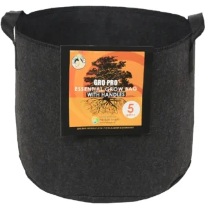 Gro Pro 725322 Essential Grow Bag, 5 Gallon Capacity - Sturdy Fabric Pot Plants
