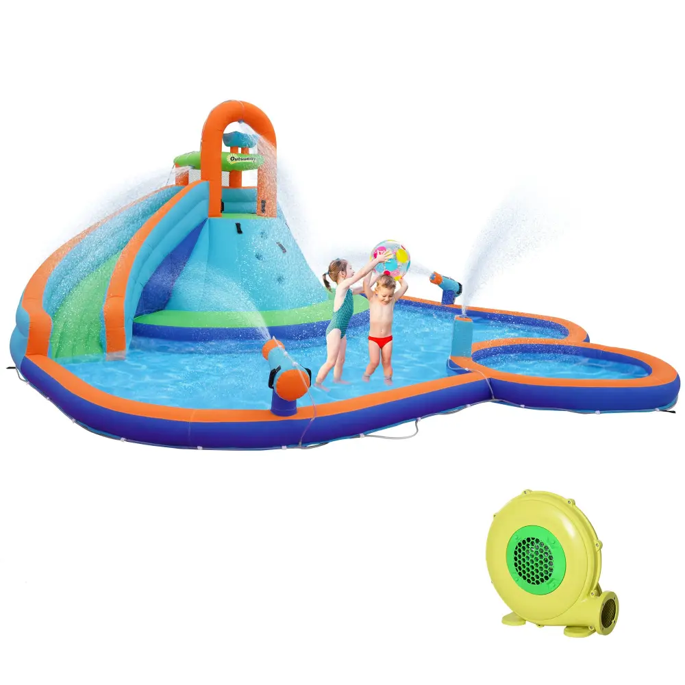 Outsunny Kids Inflatable Water Slide 4 1 Bounce House Water Park Jump aosom business