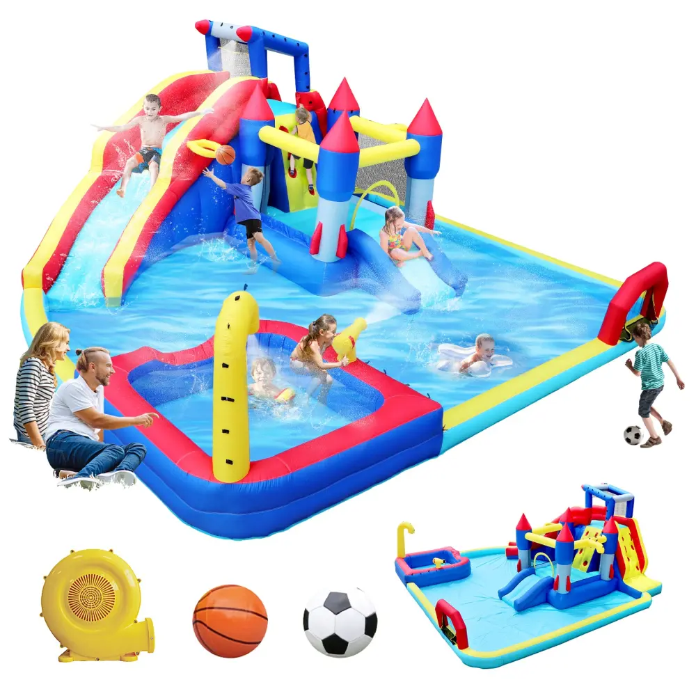 10 1 Inflatable Slide Water Park Bouncing House Garden Splash Pool rnb