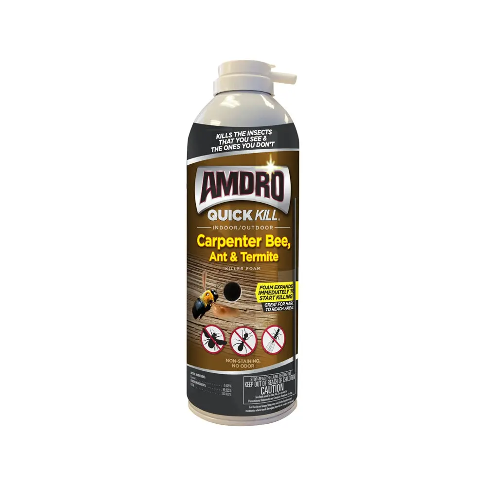 AMDRO 100530435 18 oz Quick Kill Carpenter Bee Killer Foam Pest Control
