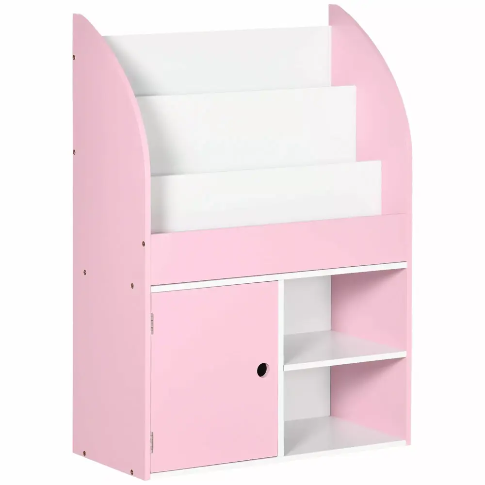 Bookshelf Pink Multi-Purpose Kids Toy Storage Organizer Preschool Early Reading Kids Bookcase Cabinet SMHZ