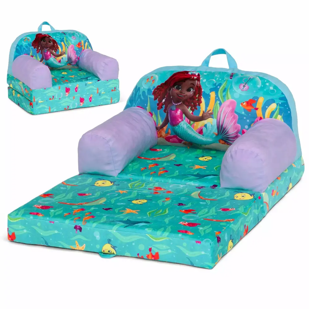Disney Junior's Ariel Cozee Buddy Flip-Out Chair Delta Children Blue