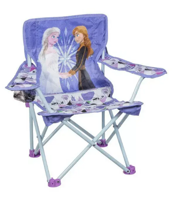 Frozen 2 Anna and Elsa Fold N Go Chair - Portable Kids Chair Carry Bag