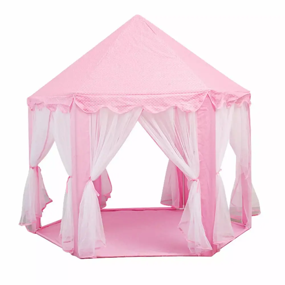 Kids Tent Cute Cartoon Princess Tent Breathable Mesh - Indoor Play Tent Pink ZHOUJIE