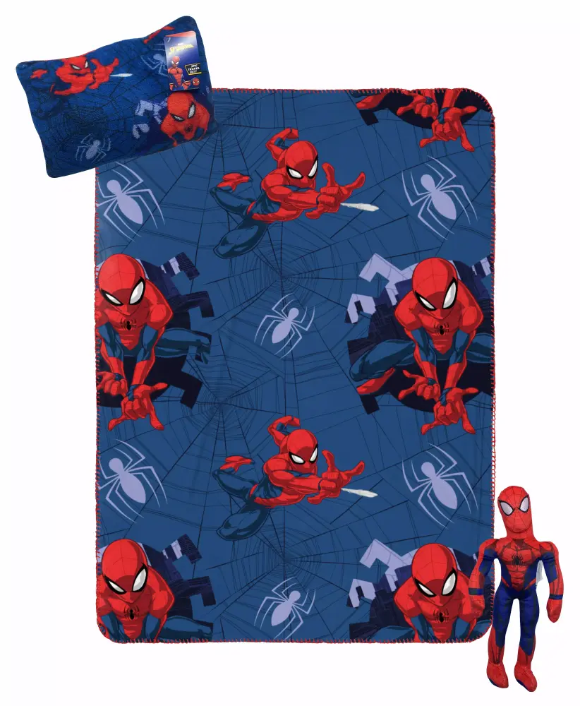 Spiderman Kids Travel Set Throw Pillow Buddy and Decorative Pillow Spider-Man