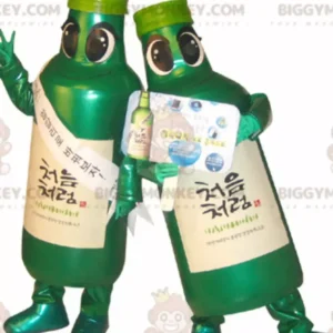 2 BIGGYMONKEY Green Flask Mascots Novelty Collectibles