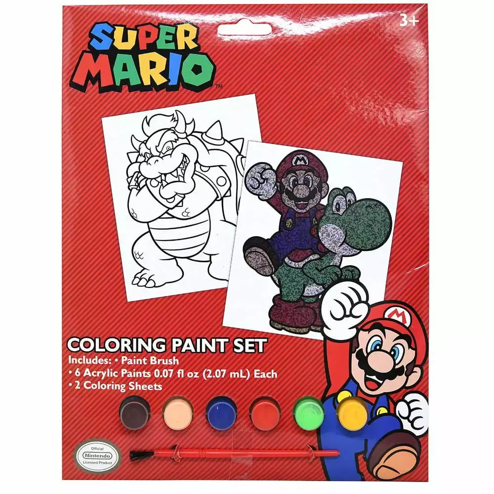 Super Mario Poster Paint Set 2 Pack Kids Room Decor