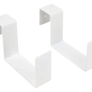 Mide Products 23FBW-2 Slip-On Fence or Deck Railing Flower Box Holder White Aluminum