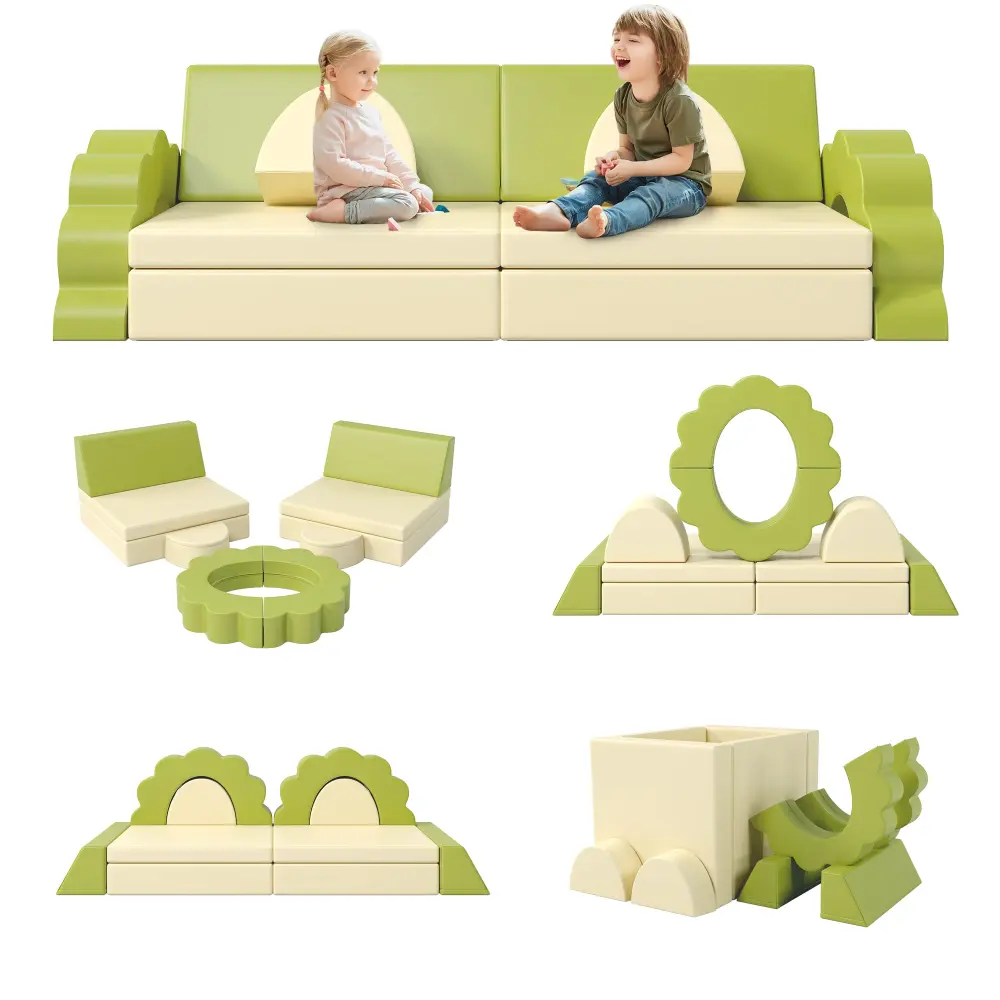 10Pcs Kids Couch Playroom Baby Climbing And Crawl Foam Play Set Soft Play Furniture rnb