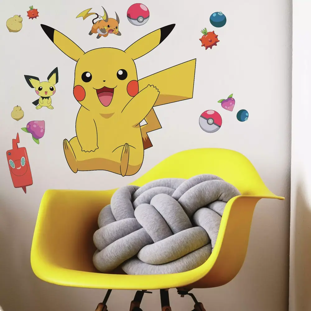 Pikachu Giant Peel and Stick Wall Decals Kids Room Bedroom Nursery Home Decor RoomMates