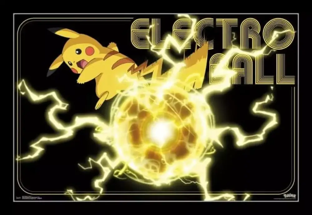 Pokemon Pikachu Laminated & Framed Poster Print 34 x 22 Rolled Poster