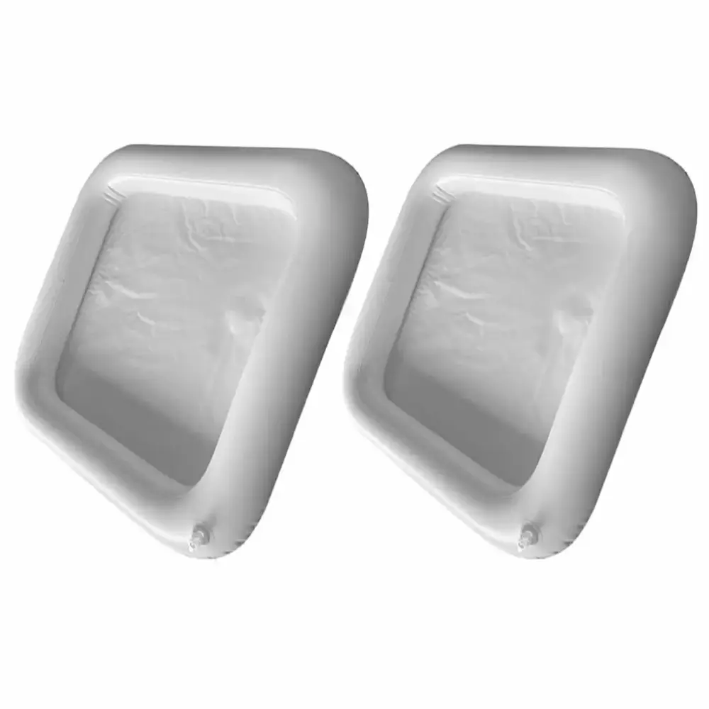 2 Pcs Salad Inflatable Buffet Cooler Summer Food Drink Container Tray Holder Swimming Pool Parties