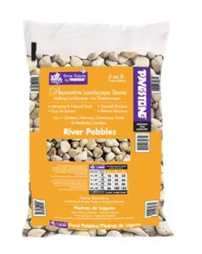 Pavestone 54250 0.5 cu.Ft Decorative River Pebbles Landscape Stone