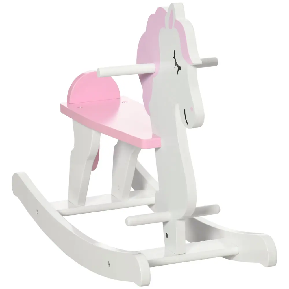 Little Wooden Rocking Horse Toy Kids Imaginative Play Children's Nursery Decor aosom business