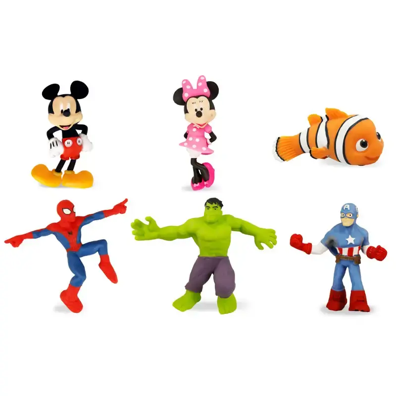 Disney and Marvel Stretchable Characters Rubber Assorted Pack 24