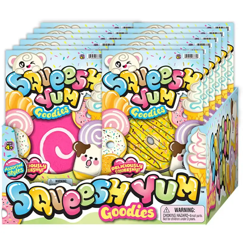 Squeesh Yum Toy Foam Assorted Pack 12 Sensory Play Kids