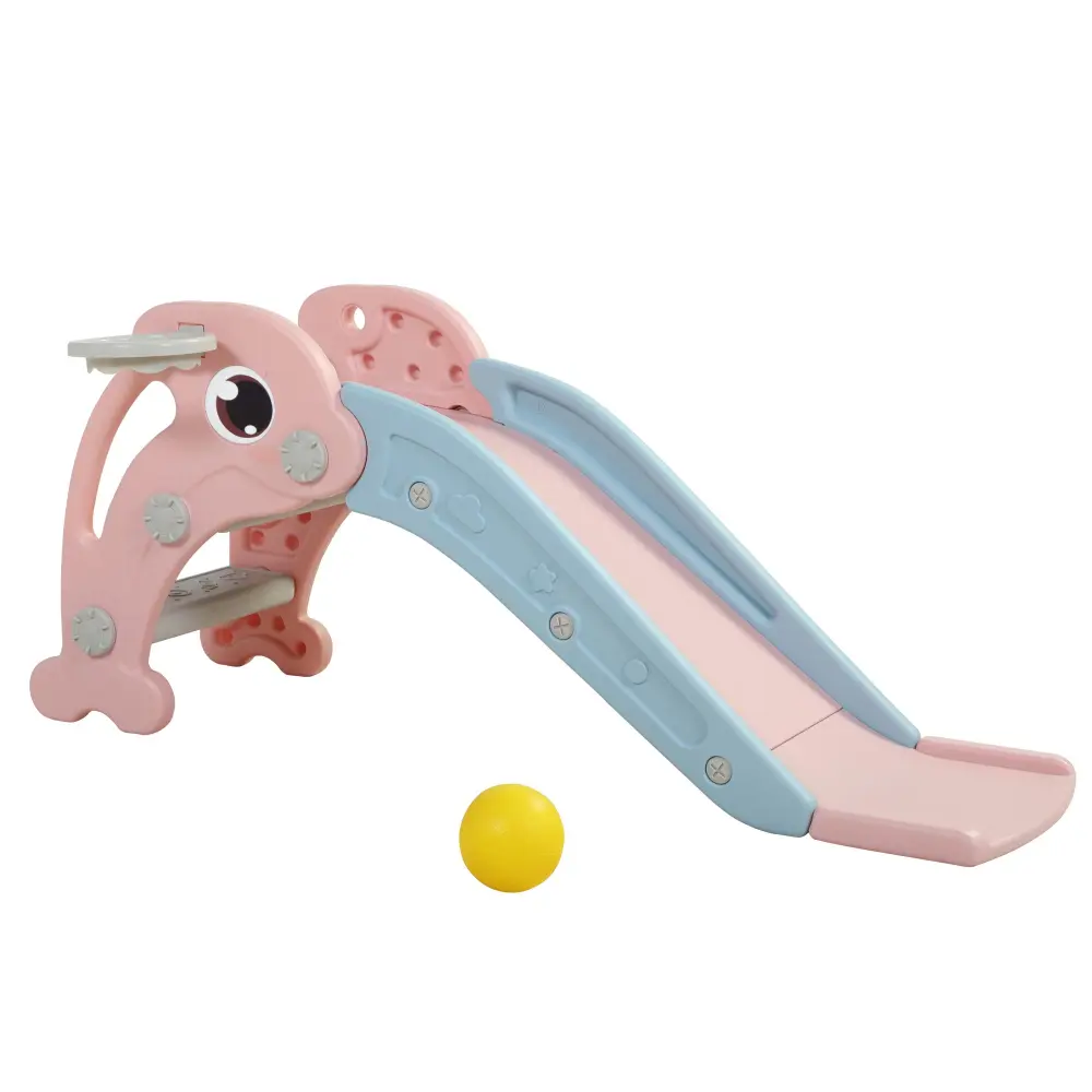 2 1 Slide Toddler Freestanding Extra Long Slide Basketball Hoop w2181