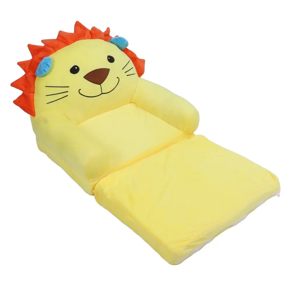 Cartoon Kids Sofa Foldable Plush Soft Cute Children Couch Bed Armrests 2 Layers Fitbest